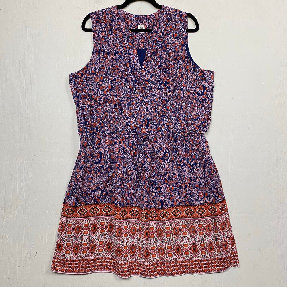 Gap Purple Pink Sleeveless Pockets Popover Dress Size Extra Large